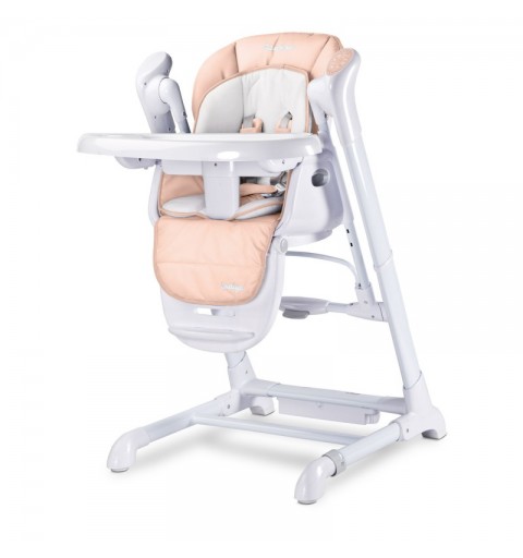 Caretero Indigo - 2w1 huśtawka elektryczna, krzesełko | Powder Pink